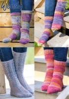 Knitting Pattern - Wendy 5936 - Roam 4 Ply - Lace Panel & Stocking-Stitch Socks